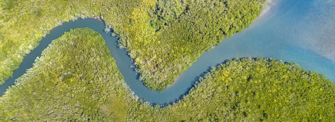 River passing through land