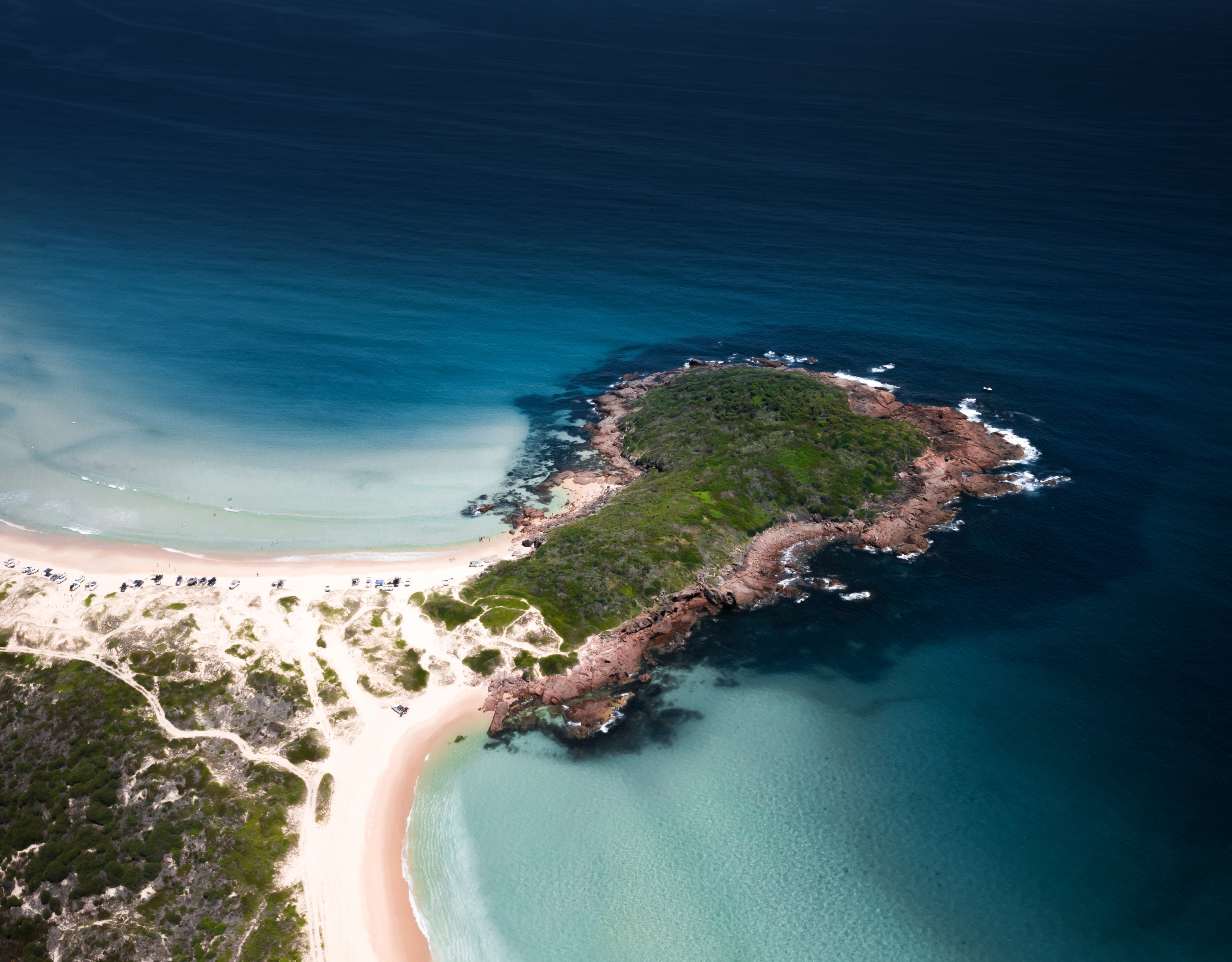 Boomerang Beach NSW from the air
