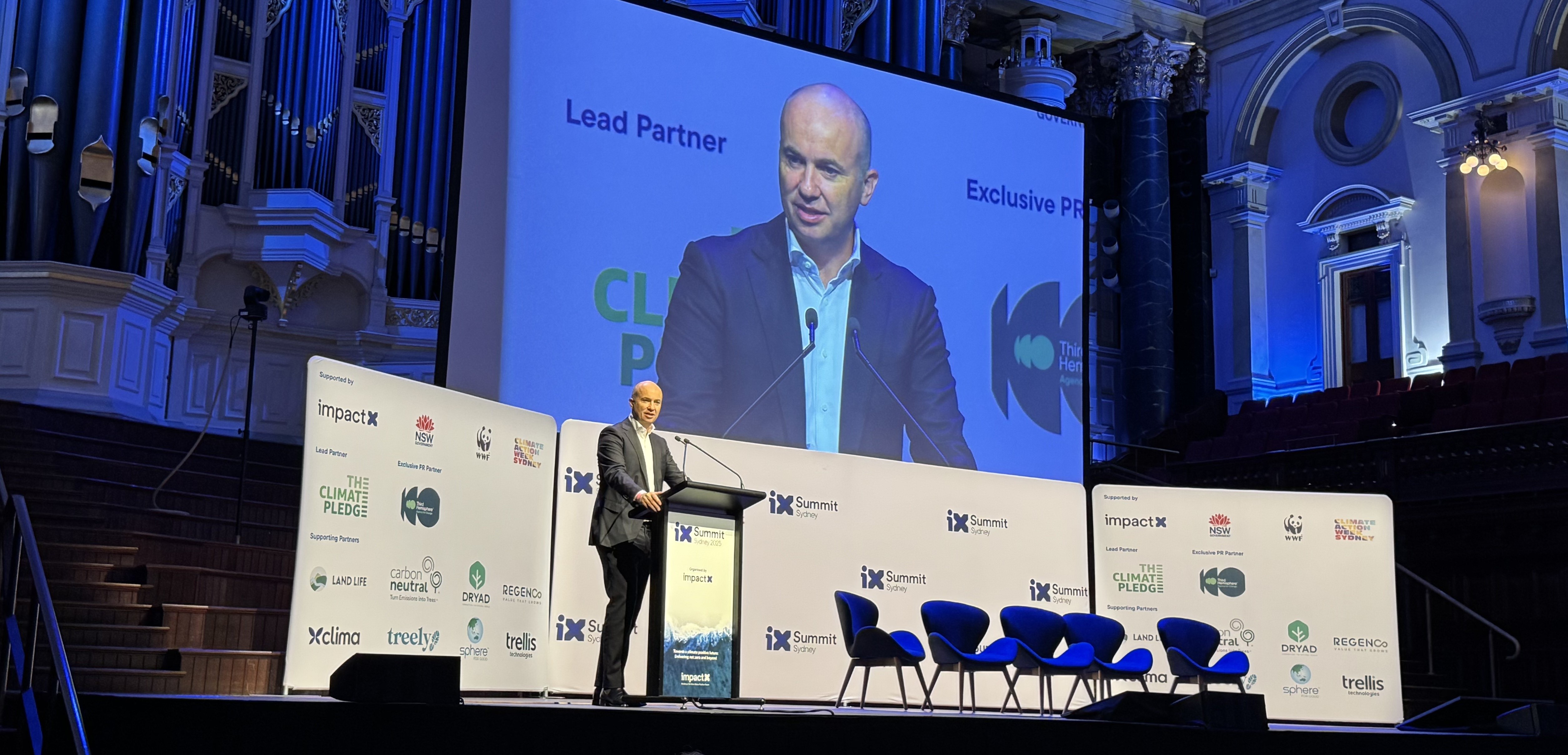 Authority Chair Matt Kean delivering an address at ImpactX summit 2025