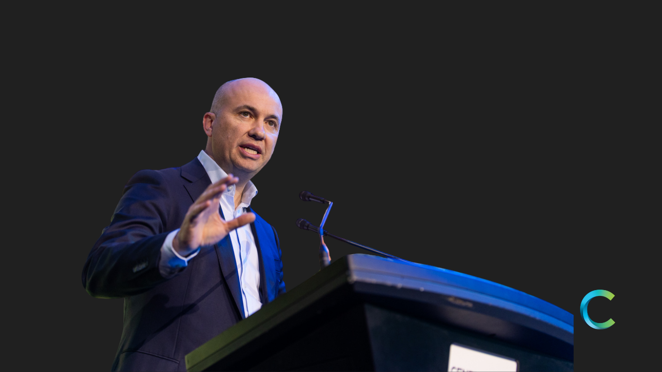 Matt Kean giving a speech