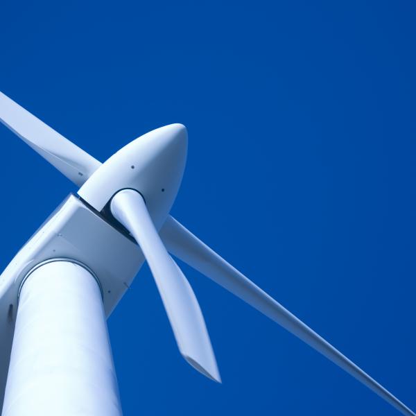 Wind Turbine and Clear Blue Sky