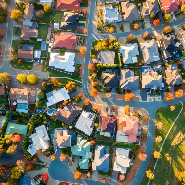 Australian suburb from above