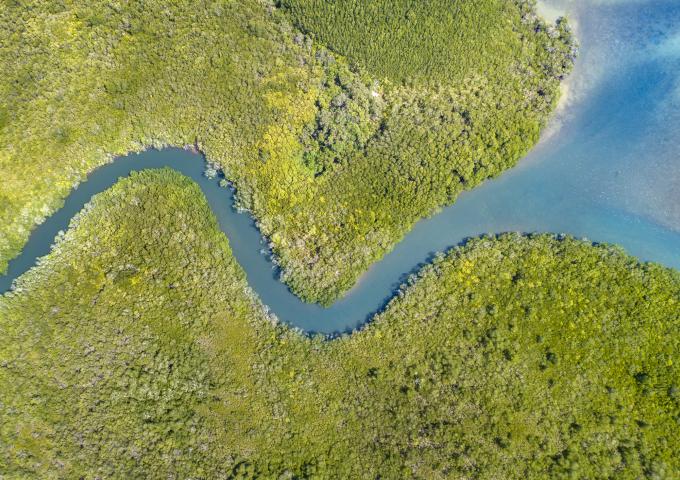 River passing through land